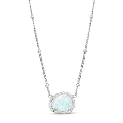 Opal white sapphire on sale necklace