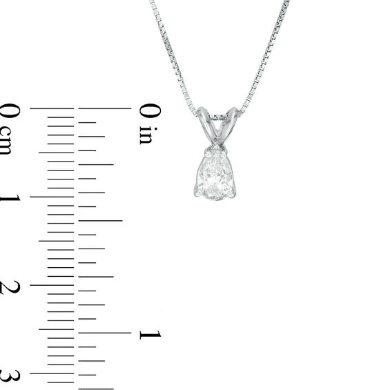 1/3 CT. Certified Pear-Shaped Diamond Solitaire Pendant in 14K White Gold (I/I1)