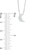 Thumbnail Image 3 of 1/10 CT. T.W. Diamond Crescent Moon Pendant in Sterling Silver