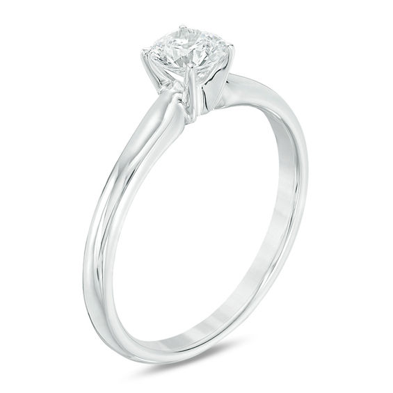 1/2 CT. Certified Diamond Solitaire Engagement Ring in 14K White Gold (I/Si2