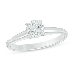 3/4 CT. Certified Diamond Solitaire Engagement Ring in 14K White Gold (I/SI2)