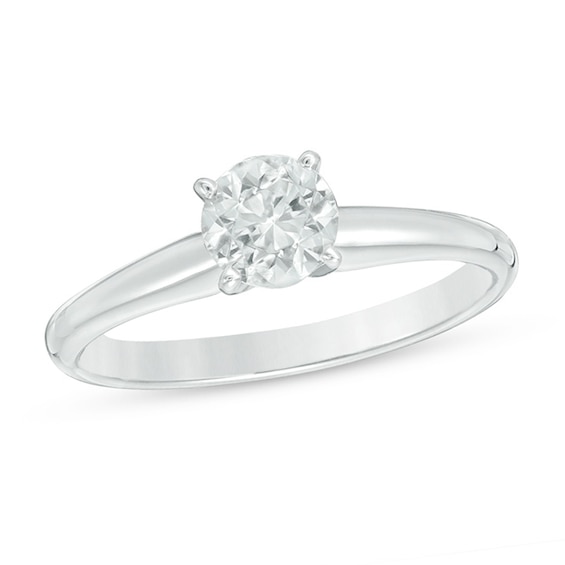 3/4 CT. Certified Diamond Solitaire Engagement Ring in 14K White Gold (I/Si2)