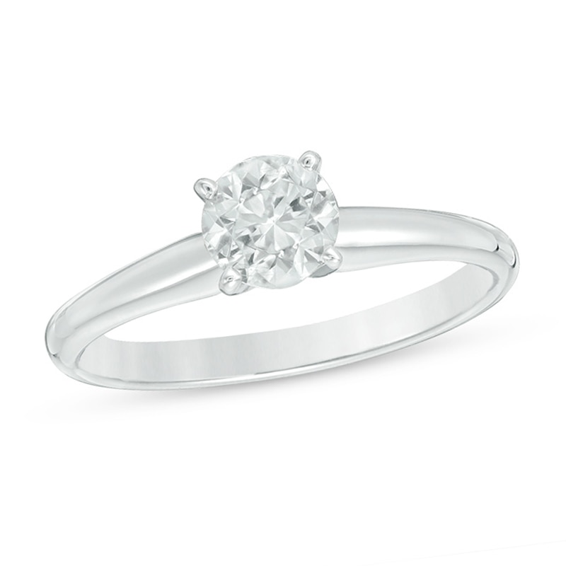 3/4 CT. Certified Diamond Solitaire Engagement Ring in 14K White Gold (I/SI2)