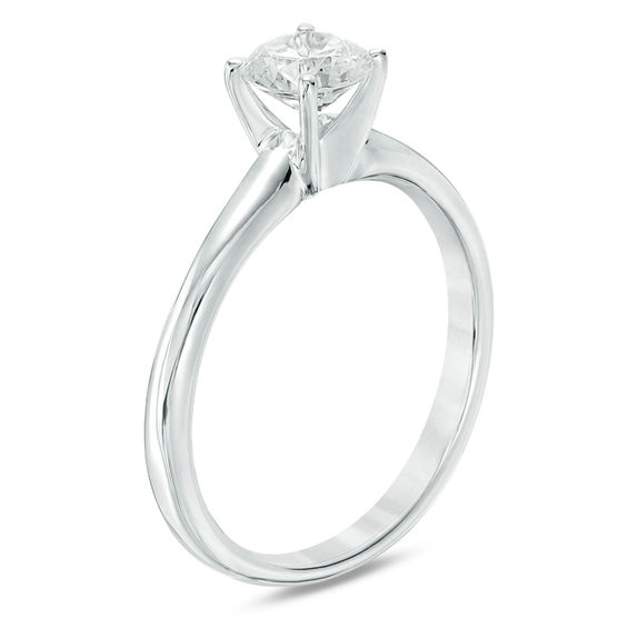 CT. Certified Diamond Solitaire Engagement Ring in 14K White Gold (I/Si2