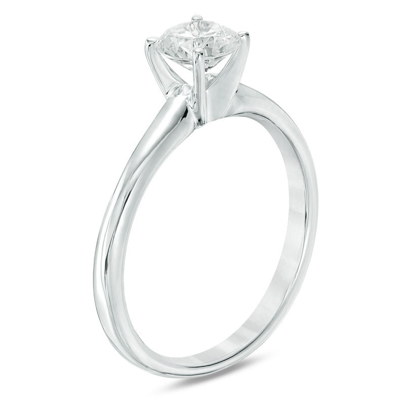 3/4 CT. Certified Diamond Solitaire Engagement Ring in 14K White Gold (I/SI2)