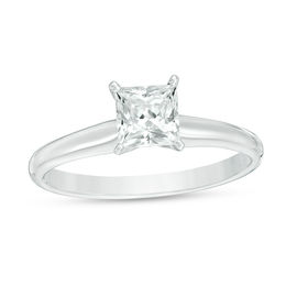 3/4 CT. Certified Princess-Cut Diamond Solitaire Engagement Ring in 14K White Gold (I/SI2)