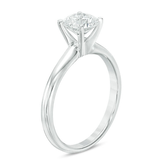 1 CT. Certified Diamond Solitaire Engagement Ring in 14K White Gold (I/Si2