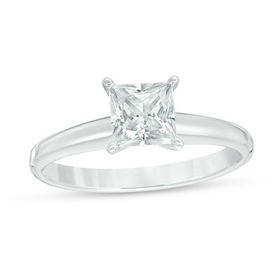 1ct Heart Cut Black Diamond Love Solitaire Engagement Ring 14k White Gold Finish 