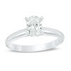 1 CT. Certified Oval Diamond Solitaire Engagement Ring in 14K White Gold (I/SI2)