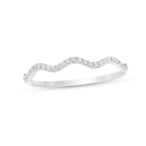 1/15 CT. T.w. Diamond Wave Band in 10K Gold