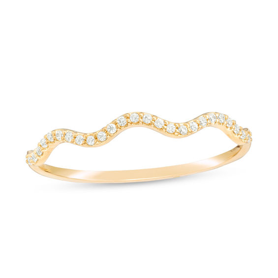 1/15 CT. T.w. Diamond Wave Band in 10K Gold