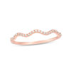 Thumbnail Image 1 of 1/15 CT. T.W. Diamond Wave Band in 10K Rose Gold