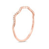 Thumbnail Image 2 of 1/15 CT. T.W. Diamond Wave Band in 10K Rose Gold
