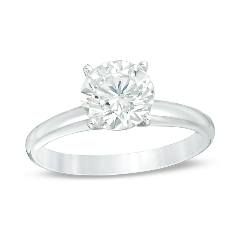 Main Image 1 of 1-1/5 CT. Certified Diamond Solitaire Engagement Ring in 14K White Gold (I/SI2)