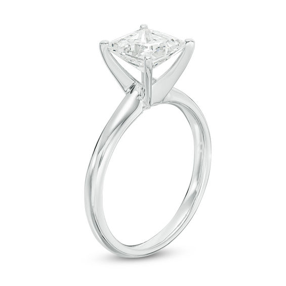 1-1/2 CT. Certified Princess-Cut Diamond Solitaire Engagement Ring in 14K White Gold (I/Si2)