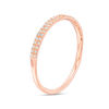 Thumbnail Image 1 of 1/10 CT. T.W. Diamond Double Row Anniversary Band in 10K Rose Gold