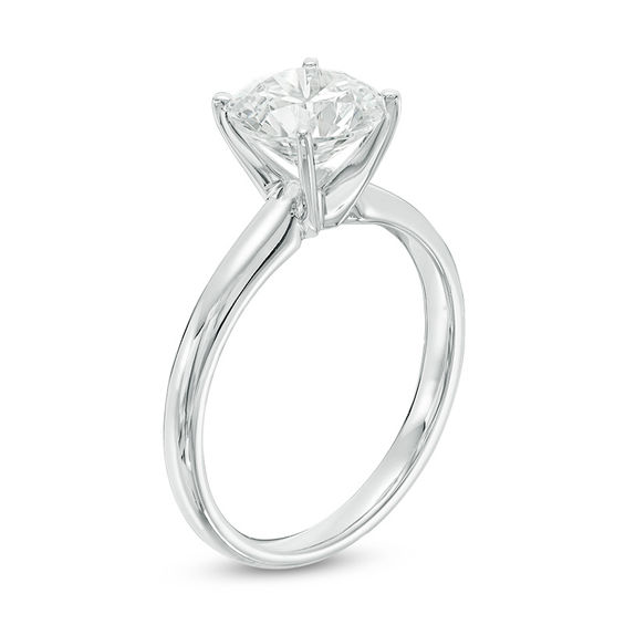 2 CT. Certified Diamond Solitaire Engagement Ring in 14K White Gold (I/Si2)