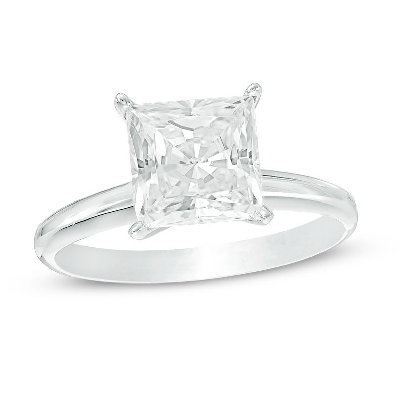 2 CT. Certified Princess-Cut Diamond Solitaire Engagement Ring in 14K White Gold (I/SI2)