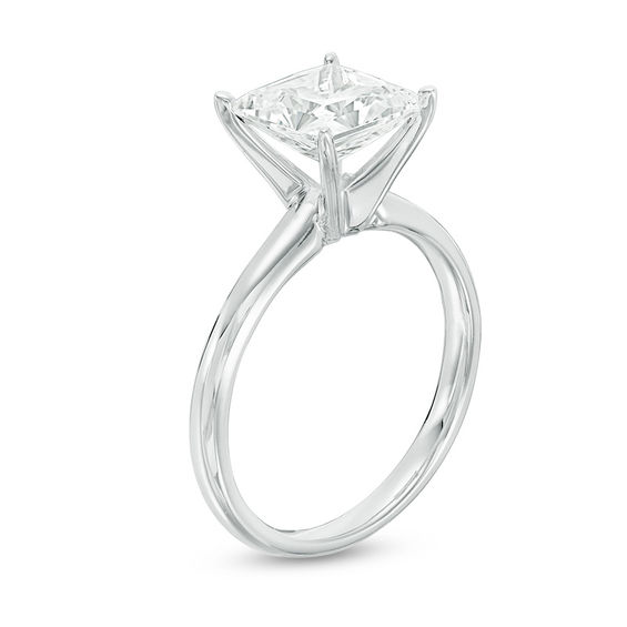 2 CT. Certified Princess-Cut Diamond Solitaire Engagement Ring in 14K White Gold (I/Si2)
