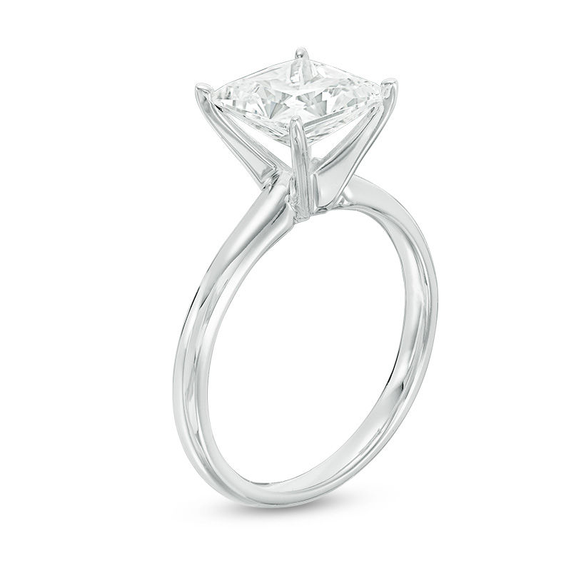 2 CT. Certified Princess-Cut Diamond Solitaire Engagement Ring in 14K White Gold (I/SI2)