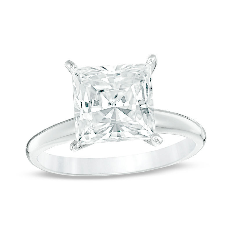 3 CT. Certified Princess-Cut Diamond Solitaire Engagement Ring in 14K White Gold (I/SI2)