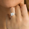 Thumbnail Image 3 of 3 CT. Certified Princess-Cut Diamond Solitaire Engagement Ring in 14K White Gold (I/SI2)
