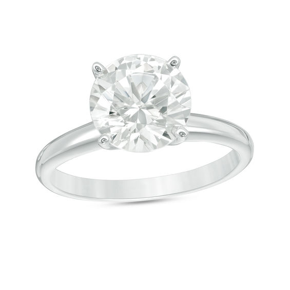 3 CT. Certified Diamond Solitaire Engagement Ring in 14K White Gold (I/Si2)