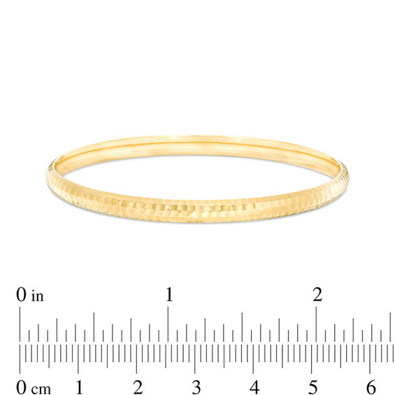 6.0mm Hammered Bangle in 14K Gold