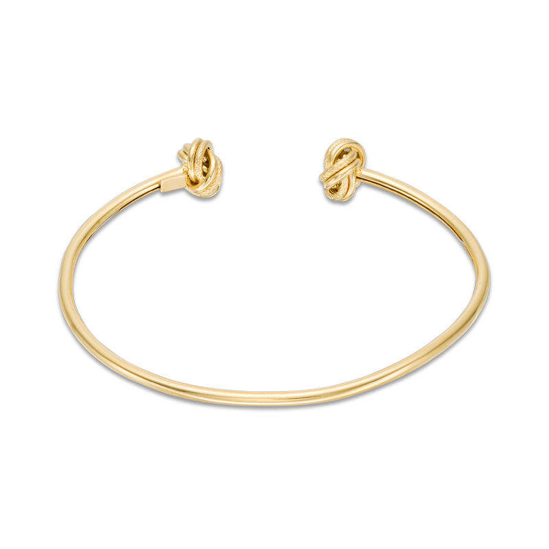 Love Knot Flexible Cuff in 14K Gold