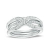 Thumbnail Image 1 of Convertibilities 1/4 CT. T.W. Diamond Crossover Three-in-One Ring in Sterling Silver