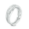Thumbnail Image 2 of Convertibilities 1/4 CT. T.W. Diamond Crossover Three-in-One Ring in Sterling Silver