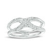 Thumbnail Image 3 of Convertibilities 1/4 CT. T.W. Diamond Crossover Three-in-One Ring in Sterling Silver