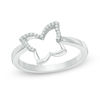 Thumbnail Image 3 of Convertibilities 1/6 CT. T.W. Diamond Butterfly Three-in-One Ring in Sterling Silver and 10K Rose Gold