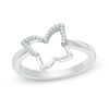 Thumbnail Image 4 of Convertibilities 1/6 CT. T.W. Diamond Butterfly Three-in-One Ring in Sterling Silver and 10K Rose Gold