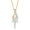 Thumbnail Image 0 of 1/4 CT. T.W. Diamond Star Cluster Teardrop Pendant in 10K Gold