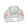 Thumbnail Image 0 of 1-1/2 CT. T.W. Composite Diamond Double Frame Multi-Row Ring in 10K Two-Tone Gold