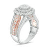 Thumbnail Image 2 of 1-1/2 CT. T.W. Composite Diamond Double Frame Multi-Row Ring in 10K Two-Tone Gold