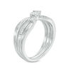 Thumbnail Image 2 of Convertibilities 1/10 CT. T.W. Diamond Crossover Three-in-One Ring in Sterling Silver