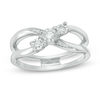 Thumbnail Image 3 of Convertibilities 1/10 CT. T.W. Diamond Crossover Three-in-One Ring in Sterling Silver