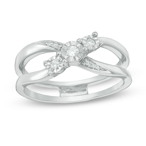 Convertibilities 1/10 CT. T.w. Diamond Crossover Three-in-One Ring in Sterling Silver