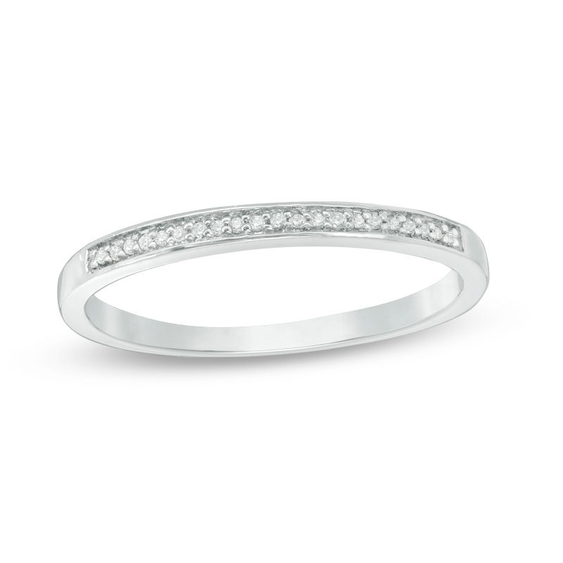 Main Image 4 of Convertibilities 1/10 CT. T.W. Diamond Crossover Three-in-One Ring in Sterling Silver