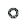 Thumbnail Image 1 of 1/20 CT. T.W. Black Diamond "O" Single Stud Earring in Sterling Silver
