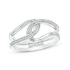 Thumbnail Image 3 of Convertibilities 1/10 CT. T.W. Diamond Interlocking Loops Three-in-One Ring in Sterling Silver