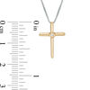 Thumbnail Image 2 of Convertibilities 1/8 CT. T.W. Diamond Cross Three-in-One Pendant in Sterling Silver and 10K Gold