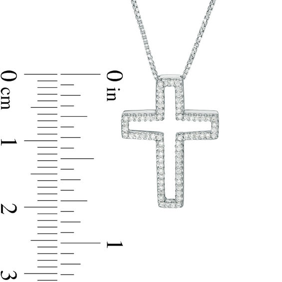 Convertibilities 1/8 CT. T.w. Diamond Cross Three-in-One Pendant in Sterling Silver and 10K Gold