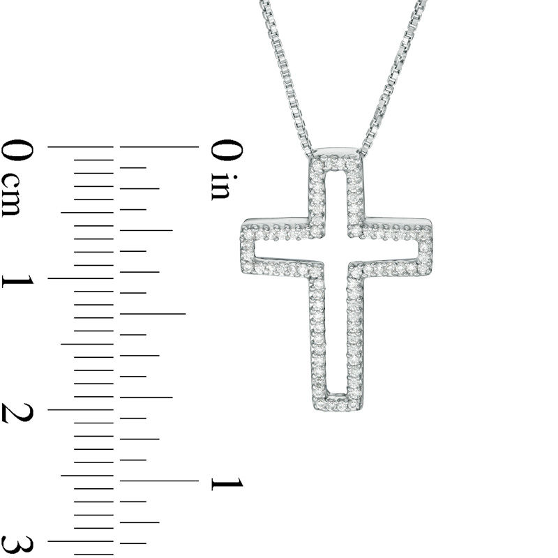 Main Image 3 of Convertibilities 1/8 CT. T.W. Diamond Cross Three-in-One Pendant in Sterling Silver and 10K Gold
