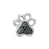Thumbnail Image 1 of 1/20 CT. T.W. Black Diamond Dog Paw Single Stud Earring in Sterling Silver