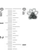 Thumbnail Image 2 of 1/20 CT. T.W. Black Diamond Dog Paw Single Stud Earring in Sterling Silver