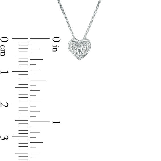 Convertibilities 1/20 CT. T.w. Diamond Heart-Top Key and Lock Three-in-One Pendant in Sterling Silver and 10K Rose Gold