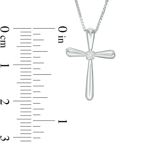 Convertibilities 1/20 CT. T.w. Diamond Cross Three-in-One Pendant in Sterling Silver